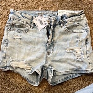 American Eagle Outfitters Blue Jean Shorts Distressed